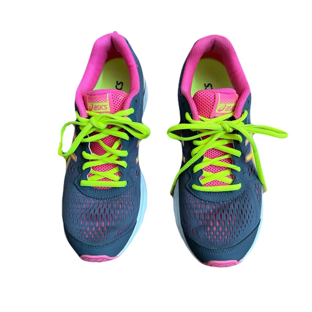 Asics Gel-Storm 2 Athletic Lace Up Running Shoe T479N Gray Pink Womens Size 8